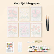 Afbeelding in Gallery-weergave laden, Mini Schilderen op Nummer 15x20cm (6 stuks) - Bloemenmarkt 3