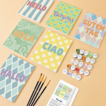 Afbeelding in Gallery-weergave laden, Mini Schilderen op Nummer 15x20cm (6 stuks) - Hallo Wereld 2
