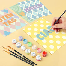 Afbeelding in Gallery-weergave laden, Mini Schilderen op Nummer 15x20cm (6 stuks) - Hallo Wereld 2