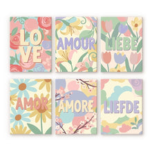 Afbeelding in Gallery-weergave laden, Mini Schilderen op Nummer 15x20cm (6 stuks) - Bloemenliefde 2