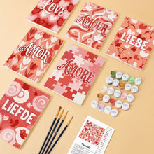Afbeelding in Gallery-weergave laden, Mini Schilderen op Nummer 15x20cm (6 stuks) - Zoete Hartjes