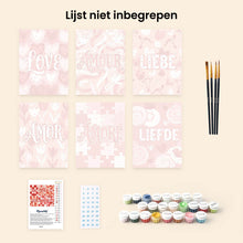 Afbeelding in Gallery-weergave laden, Mini Schilderen op Nummer 15x20cm (6 stuks) - Zoete Hartjes