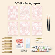 Afbeelding in Gallery-weergave laden, Mini Schilderen op Nummer 15x20cm (6 stuks) - Zoete Hartjes