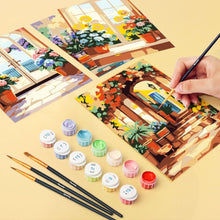 Afbeelding in Gallery-weergave laden, Mini Schilderen op Nummer 15x20cm (6 stuks) - Bloeiende Deuren