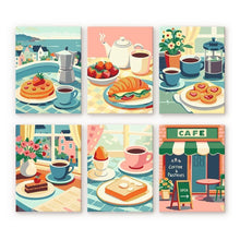 Afbeelding in Gallery-weergave laden, Mini Schilderen op Nummer 15x20cm (6 stuks) - Café Genot