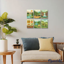Afbeelding in Gallery-weergave laden, Mini Schilderen op Nummer 15x20cm (6 stuks) - Natuurlijke Ontsnapping