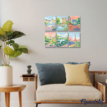 Afbeelding in Gallery-weergave laden, Mini Schilderen op Nummer 15x20cm (6 stuks) - Parijse Dromen