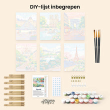 Afbeelding in Gallery-weergave laden, Mini Schilderen op Nummer 15x20cm (6 stuks) - Parijse Dromen