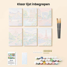 Afbeelding in Gallery-weergave laden, Mini Schilderen op Nummer 15x20cm (6 stuks) - Parijse Dromen