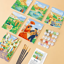 Afbeelding in Gallery-weergave laden, Mini Schilderen op Nummer 15x20cm (6 stuks) - Europese Bezienswaardigheden
