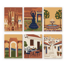 Afbeelding in Gallery-weergave laden, Mini Schilderen op Nummer 15x20cm (6 stuks) - Andalusische Dromen