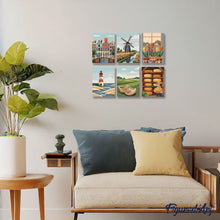 Afbeelding in Gallery-weergave laden, Mini Schilderen op Nummer 15x20cm (6 stuks) - Nederland in Bloei