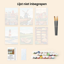 Afbeelding in Gallery-weergave laden, Mini Schilderen op Nummer 15x20cm (6 stuks) - Nederland in Bloei