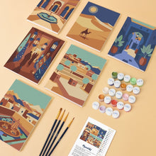 Afbeelding in Gallery-weergave laden, Mini Schilderen op Nummer 15x20cm (6 stuks) - Magisch Arabië
