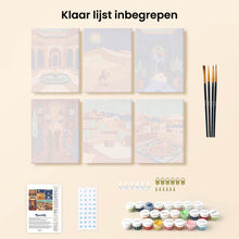 Afbeelding in Gallery-weergave laden, Mini Schilderen op Nummer 15x20cm (6 stuks) - Magisch Arabië