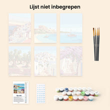 Afbeelding in Gallery-weergave laden, Mini Schilderen op Nummer 15x20cm (6 stuks) - Santorini Dromen