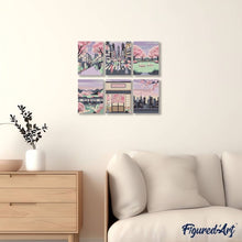 Afbeelding in Gallery-weergave laden, Mini Schilderen op Nummer 15x20cm (6 stuks) - Lente in Tokio