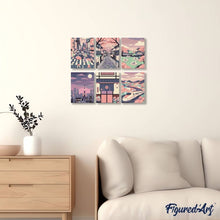 Afbeelding in Gallery-weergave laden, Mini Schilderen op Nummer 15x20cm (6 stuks) - Tokio in Bloei