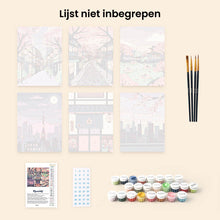 Afbeelding in Gallery-weergave laden, Mini Schilderen op Nummer 15x20cm (6 stuks) - Tokio in Bloei