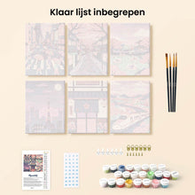 Afbeelding in Gallery-weergave laden, Mini Schilderen op Nummer 15x20cm (6 stuks) - Tokio in Bloei