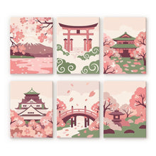 Afbeelding in Gallery-weergave laden, Mini Schilderen op Nummer 15x20cm (6 stuks) - Geest van Japan