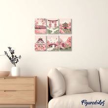 Afbeelding in Gallery-weergave laden, Mini Schilderen op Nummer 15x20cm (6 stuks) - Geest van Japan