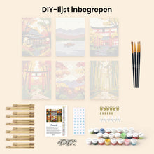 Afbeelding in Gallery-weergave laden, Mini Schilderen op Nummer 15x20cm (6 stuks) - Rustig Japan