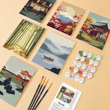 Afbeelding in Gallery-weergave laden, Mini Schilderen op Nummer 15x20cm (6 stuks) - Zen Landschappen