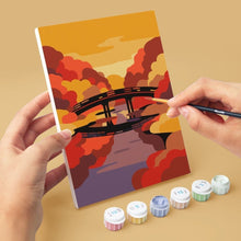 Afbeelding in Gallery-weergave laden, Mini Schilderen op Nummer 15x20cm (6 stuks) - Zonsondergang in Japan