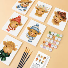 Afbeelding in Gallery-weergave laden, Mini Schilderen op Nummer 15x20cm (6 stuks) - Kleine Moe Vrienden