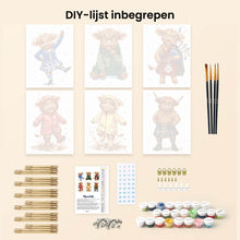 Afbeelding in Gallery-weergave laden, Mini Schilderen op Nummer 15x20cm (6 stuks) - Vrienden van de Schotse Boerderij