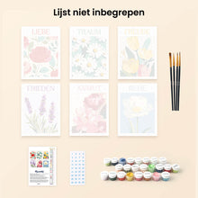 Afbeelding in Gallery-weergave laden, Mini Schilderen op Nummer 15x20cm (6 stuks) - Bloeiende Emoties 2