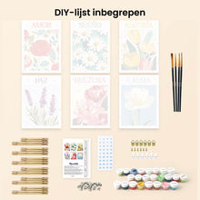 Afbeelding in Gallery-weergave laden, Mini Schilderen op Nummer 15x20cm (6 stuks) - Bloeiende Emoties 3