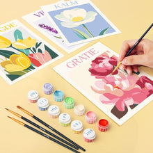Afbeelding in Gallery-weergave laden, Mini Schilderen op Nummer 15x20cm (6 stuks) - Bloeiende Emoties 5