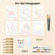 Afbeelding in Gallery-weergave laden, Mini Schilderen op Nummer 15x20cm (6 stuks) - Bloeiende Emoties 5