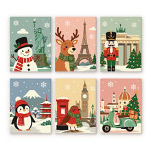 Afbeelding in Gallery-weergave laden, Mini Schilderen op Nummer 15x20cm (6 stuks) - Vakantiebestemmingen