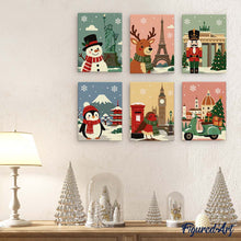 Afbeelding in Gallery-weergave laden, Mini Schilderen op Nummer 15x20cm (6 stuks) - Vakantiebestemmingen