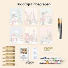 Afbeelding in Gallery-weergave laden, Mini Schilderen op Nummer 15x20cm (6 stuks) - Vakantiebestemmingen