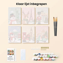 Afbeelding in Gallery-weergave laden, Mini Schilderen op Nummer 15x20cm (6 stuks) - Vakantiebestemmingen