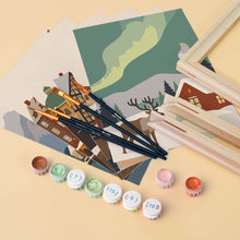Afbeelding in Gallery-weergave laden, Mini Schilderen op Nummer 15x20cm (6 stuks) - Winterdorp Collectie
