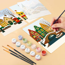Afbeelding in Gallery-weergave laden, Mini Schilderen op Nummer 15x20cm (6 stuks) - Kerst in Europa