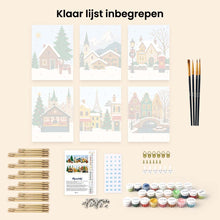 Afbeelding in Gallery-weergave laden, Mini Schilderen op Nummer 15x20cm (6 stuks) - Kerst in Europa