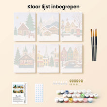 Afbeelding in Gallery-weergave laden, Mini Schilderen op Nummer 15x20cm (6 stuks) - Kerst in Europa