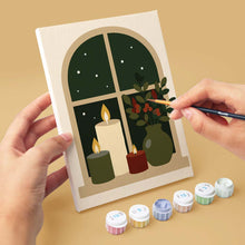 Afbeelding in Gallery-weergave laden, Mini Schilderen op Nummer 15x20cm (6 stuks) - Kerstvensters