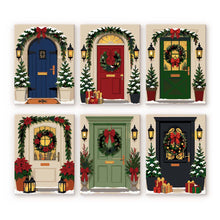 Afbeelding in Gallery-weergave laden, Mini Schilderen op Nummer 15x20cm (6 stuks) - Kerstvoordeuren