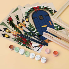 Afbeelding in Gallery-weergave laden, Mini Schilderen op Nummer 15x20cm (6 stuks) - Kerstvoordeuren