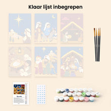 Afbeelding in Gallery-weergave laden, Mini Schilderen op Nummer 15x20cm (6 stuks) - Het Verhaal van de Geboorte