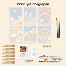 Afbeelding in Gallery-weergave laden, Mini Schilderen op Nummer 15x20cm (6 stuks) - Het Verhaal van de Geboorte