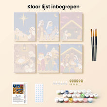 Afbeelding in Gallery-weergave laden, Mini Schilderen op Nummer 15x20cm (6 stuks) - Het Verhaal van de Geboorte