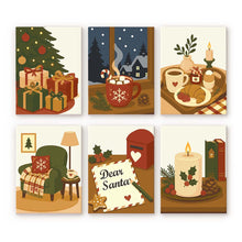 Afbeelding in Gallery-weergave laden, Mini Schilderen op Nummer 15x20cm (6 stuks) - Feestelijke Wintermomenten